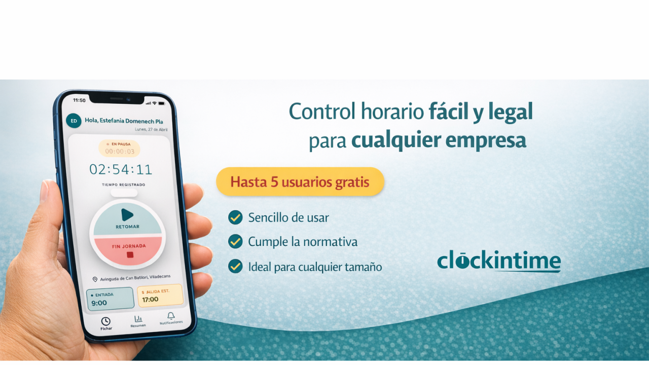 ClockInTime la herramienta de fichaje digital que lo pone fácil a empresas de cualquier tamaño
